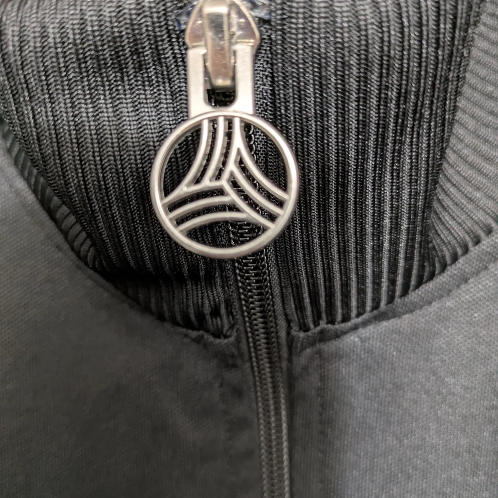 Adidas Men's Black Full-Zip Track Jacket - Picture 4 of 10